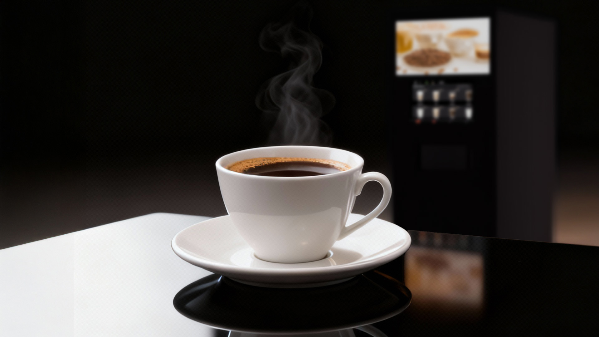 Barista I kahve otomatı espresso ekstraksiyonu yakın plan görüntüsü